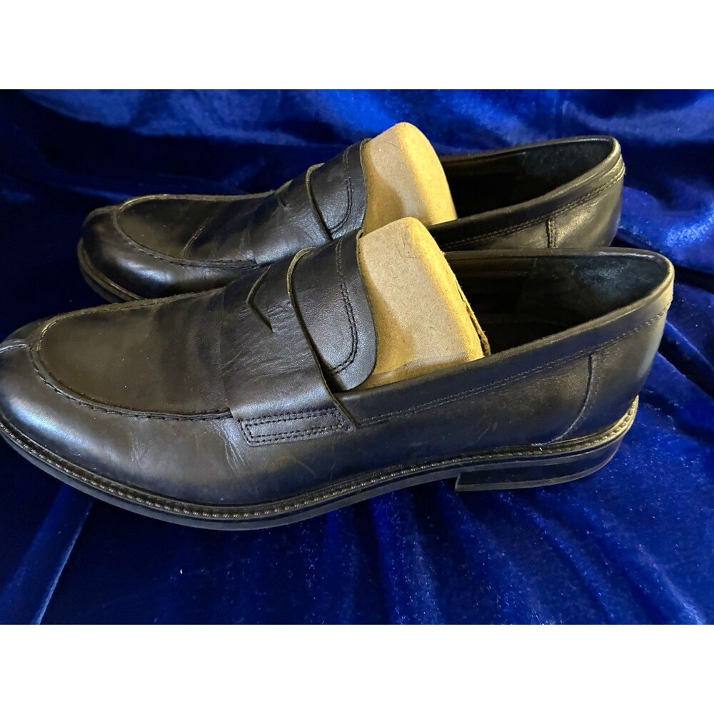 Parrotto black Italian Leather Penney loafer slip on men’s size 10.5/11